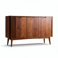 Eikenhouten dressoir met vier deuren en een afmeting van 120 x 40 x 75cm