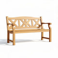 Houten tuinbank met armleuningen afmeting 150 x 60 x 80cm naturel kleur