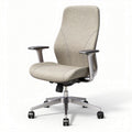 Stijlvolle bureaustoel met comfortabele bekleding in grijs 60 x 60 x 100cm