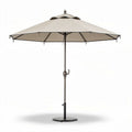 Parasols met een diameter van 250 cm in beige kleur met verstelbare hoogte